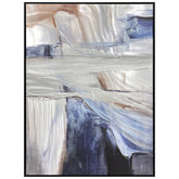 Fractured Horizons - Hand Painted Textured Aluminum Wall Art.